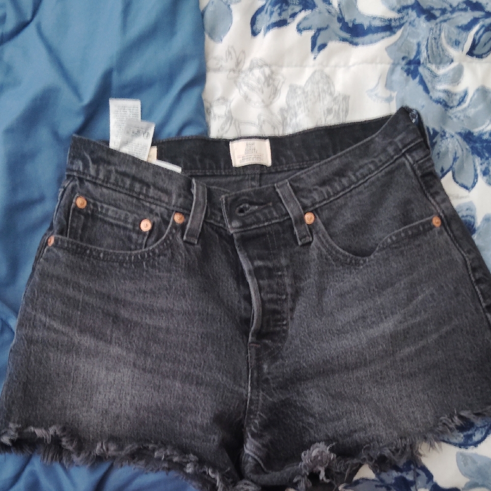 Levi's 501 Curve Love Black Shorts